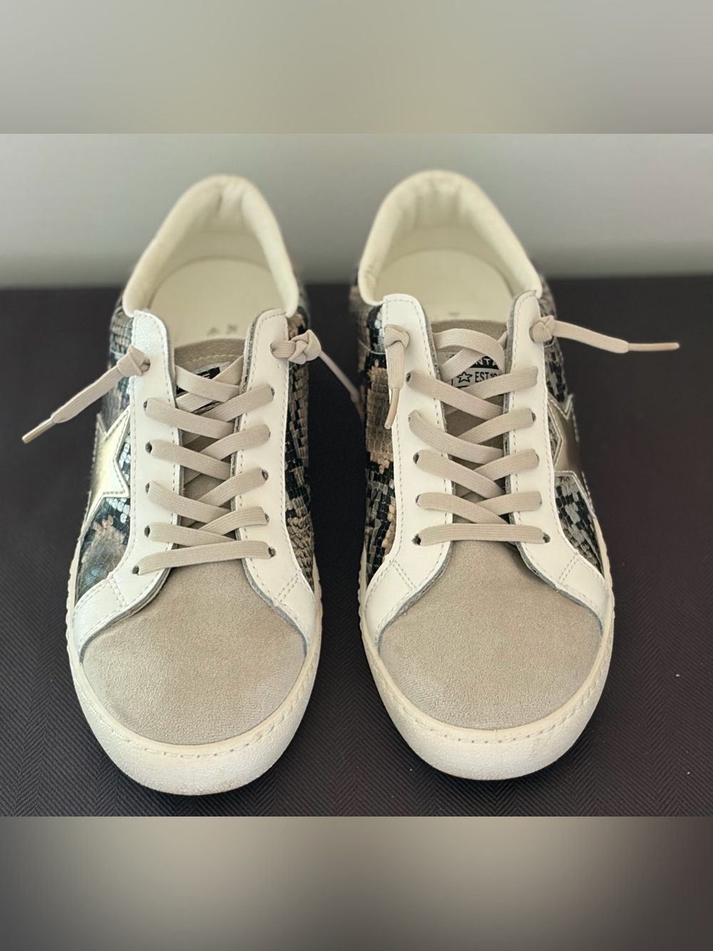 Vintage Havana Betsy Browze Women’s Sz 7.5 Snake Print W/ Tan Suede, EUC